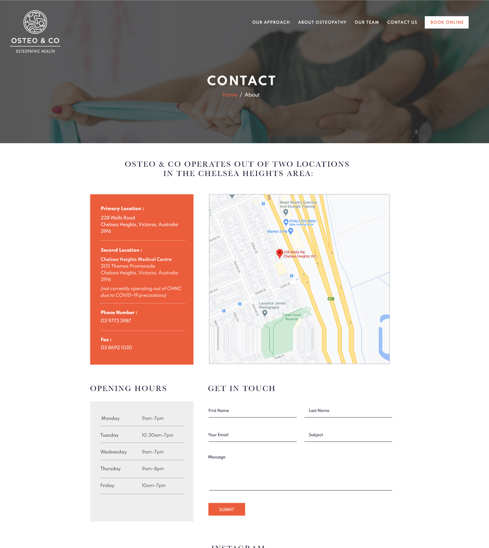 Osteo Contact Page